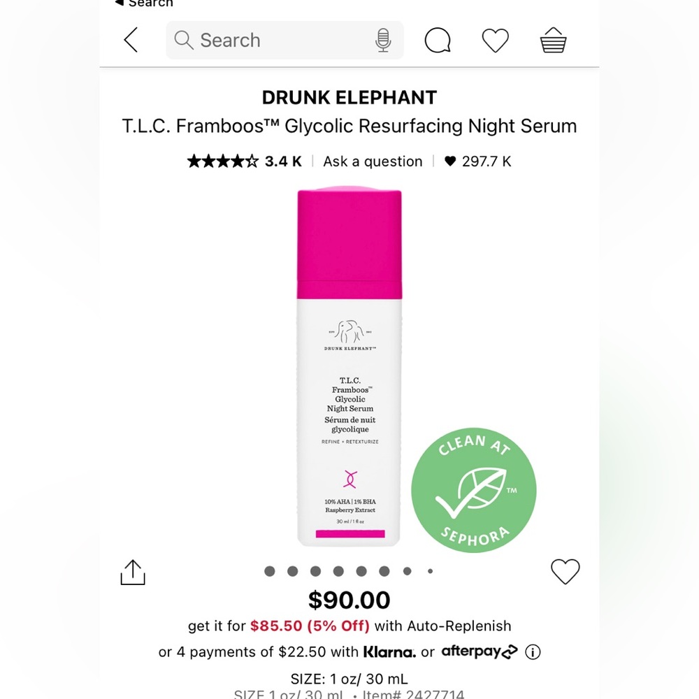 MINI Drunk Elephant Glycolic Resurfacing Night Serum